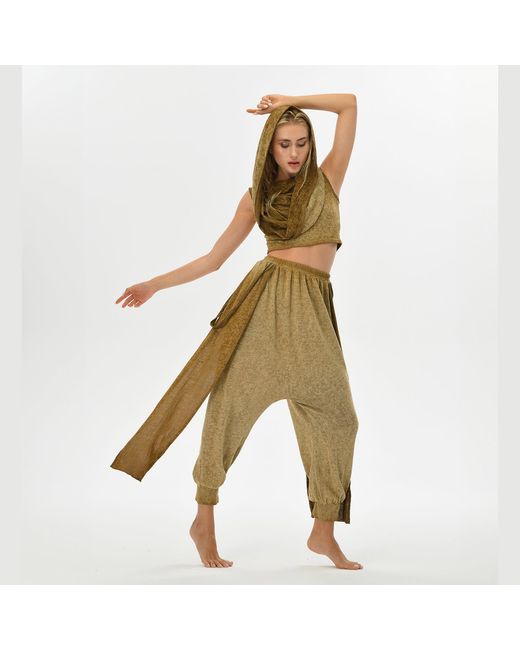 Zhenabia Green Suhan Harem Pants Desert Sand
