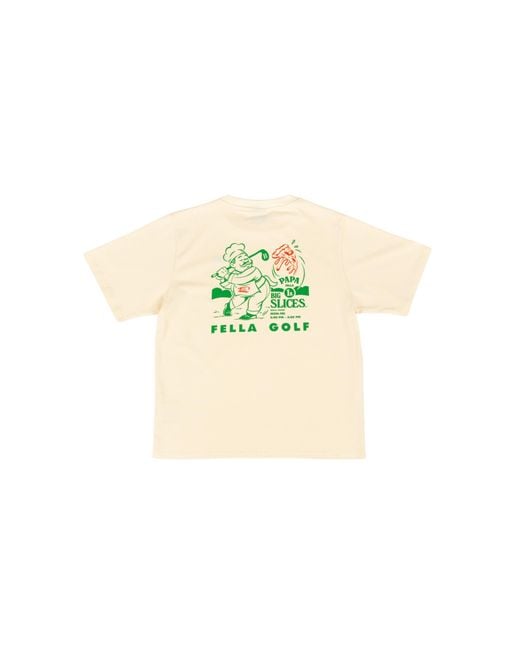 FELLA SWIM Yellow Neutrals Papa Pizza T-Shirt for men