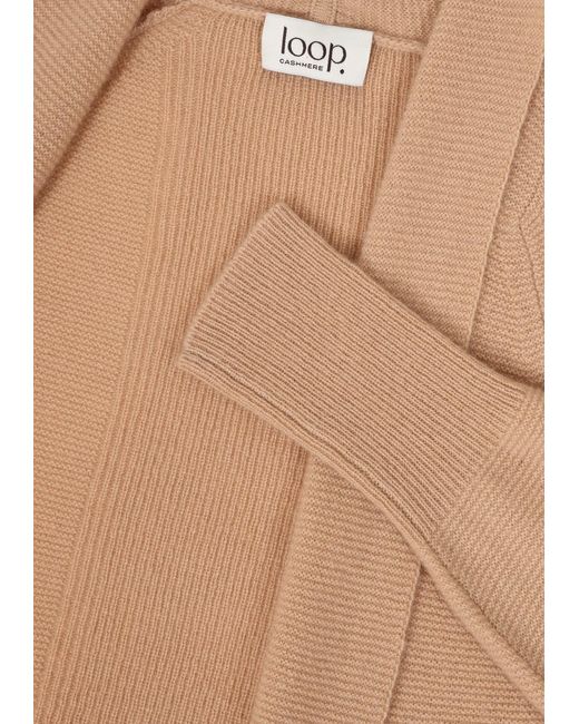 Loop Cashmere Natural Neutrals Relaxed Edge To Edge Cardigan