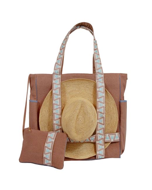 Sidney Byron Brown Suncatcher Daytripper Tote & Pouch
