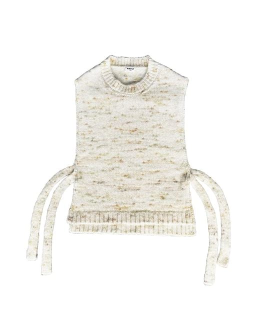 Mabli White Blewog Vest