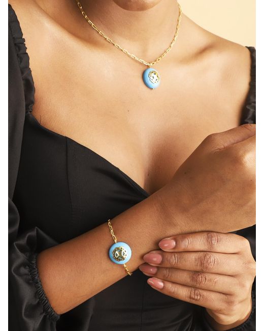 Lila Rasa Blue Stone Bracelet With Filigree