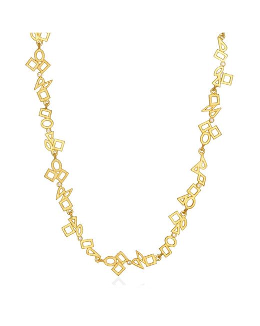Myrto Katramadou Jewellery Metallic Harmony Script Matte Necklace