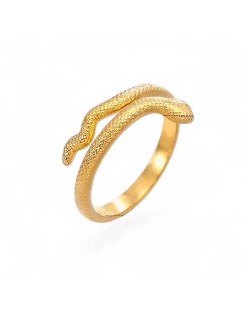 Jagged Halo Jewelry Metallic Viper Stacking Ring