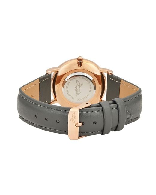 Bermuda Watch Company Gray Annie Apple Alore Rose/ Leather Hairdresser Scissor Hands Watch