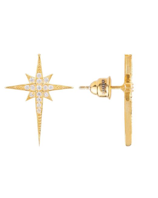 Latelita London Metallic North Star Small Stud Earrings