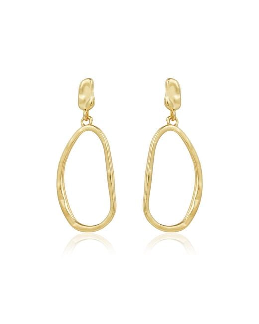 Rare Matters Jewelry Metallic Sculpted Hoops Earrings