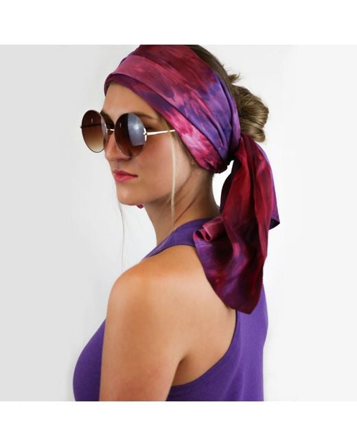 Zenzee Purple Cotton Cashmere Maxi Dress With Side Slits