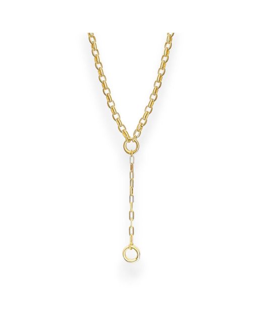 Alexie of Athens Metallic Gaia Drop Duo Charm Chain Necklace