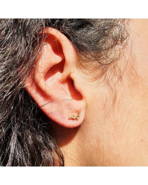 Harfi Metallic Libra Star Sign Constellation Astrology Tiny Earrings
