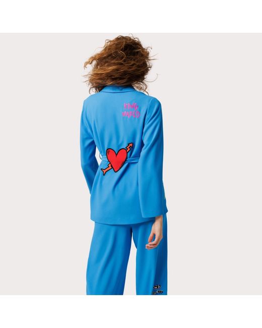 King Naked Blue Heartbeat Oversized Jacket