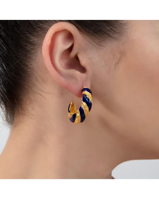 Milou Jewelry Blue Hoop Earrings