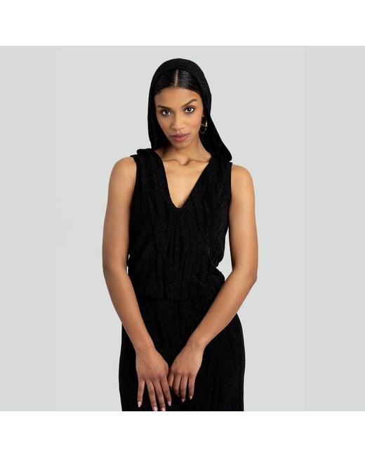 Maui X Lolita Black Regality Hooded Romper