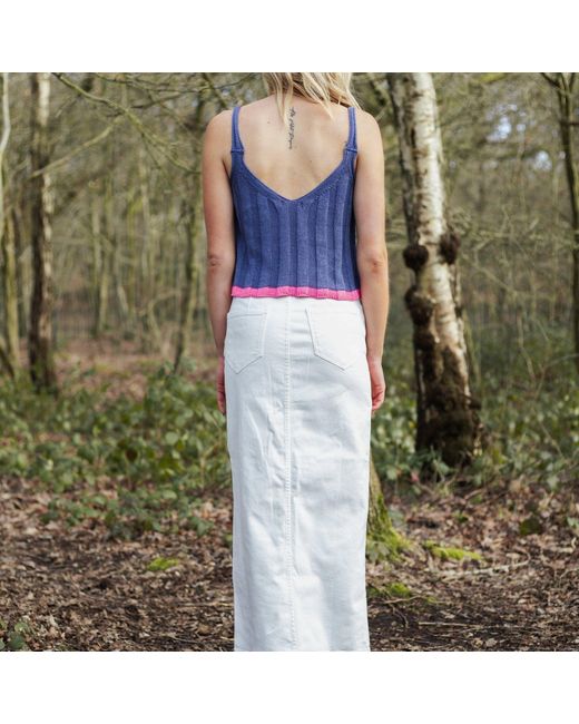 Cara & The Sky Blue Jodie Ribbed Knitted Cami Vest