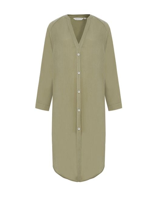 The Handloom Green Terra Shirt Dress