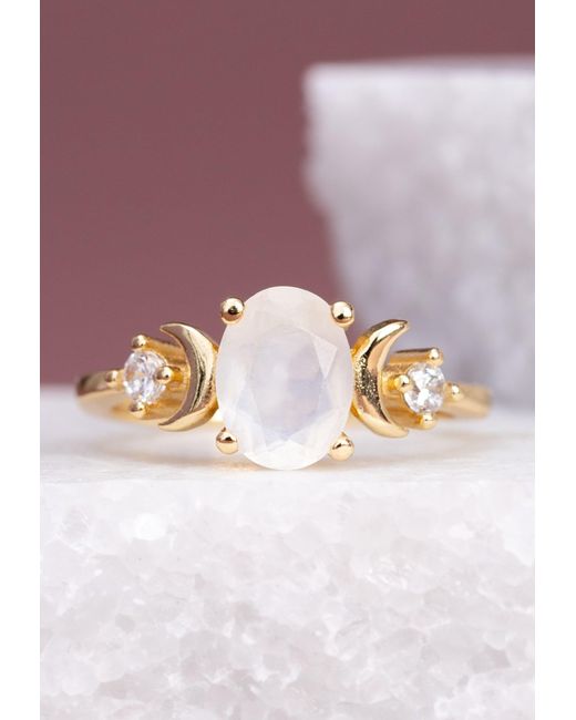 Starfish Project Metallic Starlight Moonstone Ring