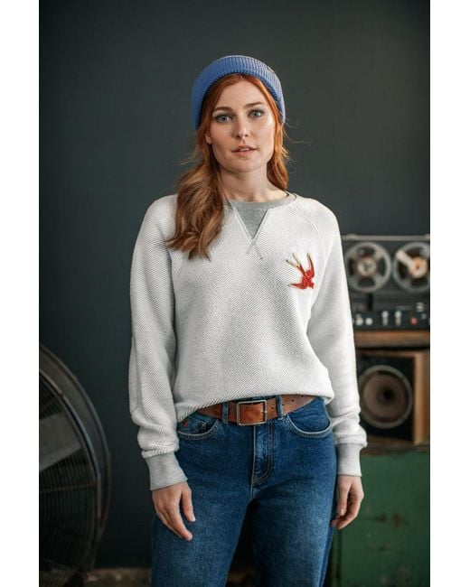 &SONS Trading Co Gray Damsons Swoop Sweatshirt Raw