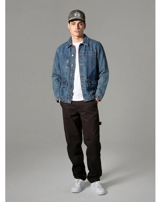 Wesc Blue Denim Chore Jacket for men