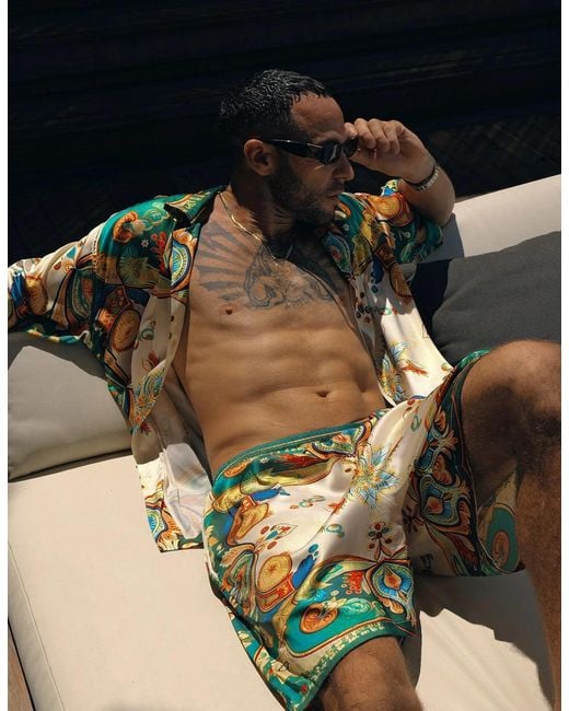 Hustle Green Dolce Vita Swim Shorts for men