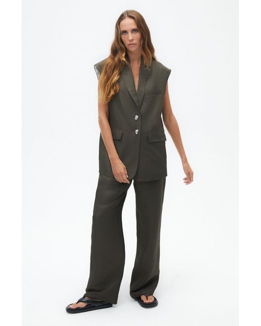 Nocturne Green Neutrals High Waisted Pants