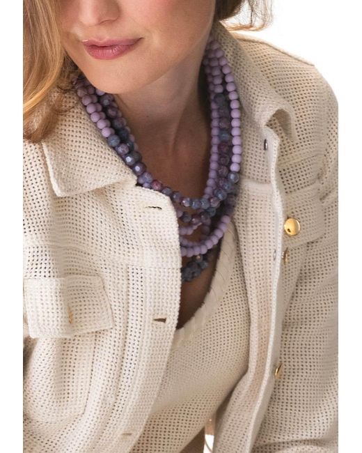 Fairchild Baldwin Purple Helena Orchid Necklace