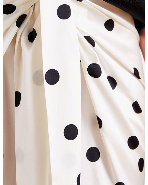 The Summer Edit White Noa Silk Skirt