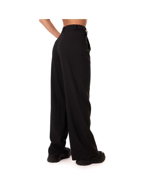 Mandragora Black Woolen Trousers With Straight Legs And Pleats