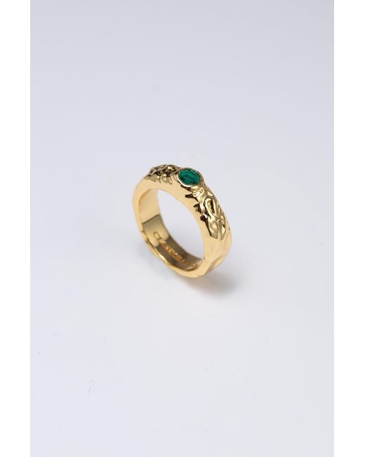 Classicharms Metallic Sylvie Molten Emerald Stackable Ring