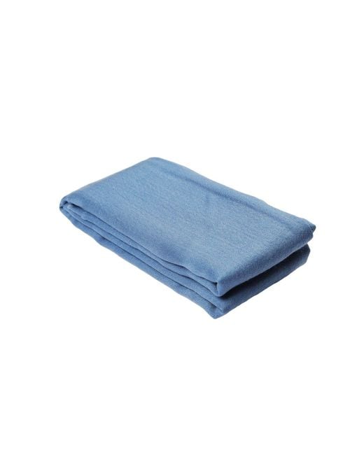 Heritagemoda Blue Handwoven Super Soft Light Wool Scarf