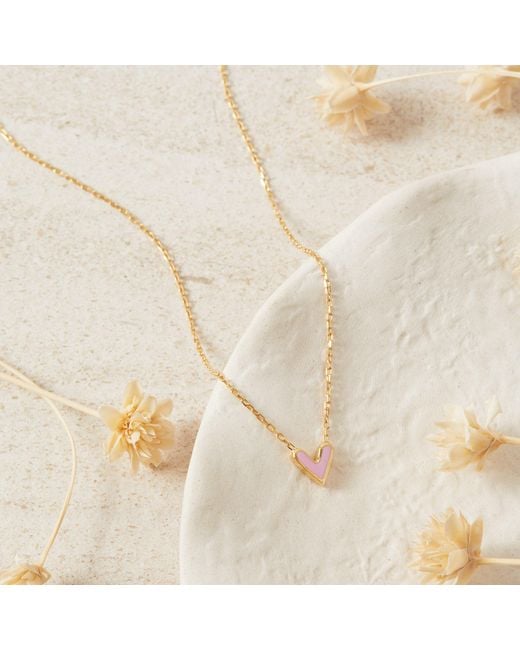 Esterah Metallic Mini Heart Necklace