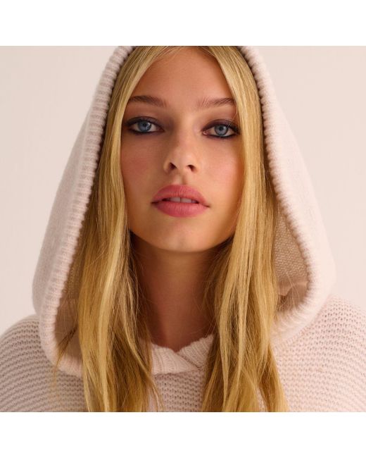 Mamu Dream White Ivory Alpaca Blend Hoodie