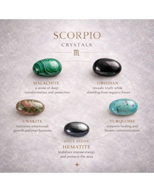 Mineralgems•Studio Green Scorpio Zodiac Crystal Box