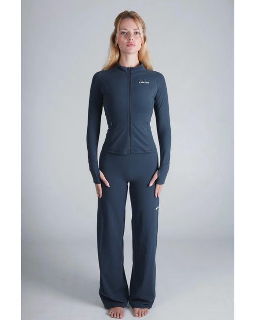 Cmmttd Blue Soft Form Zip-Up Jacket