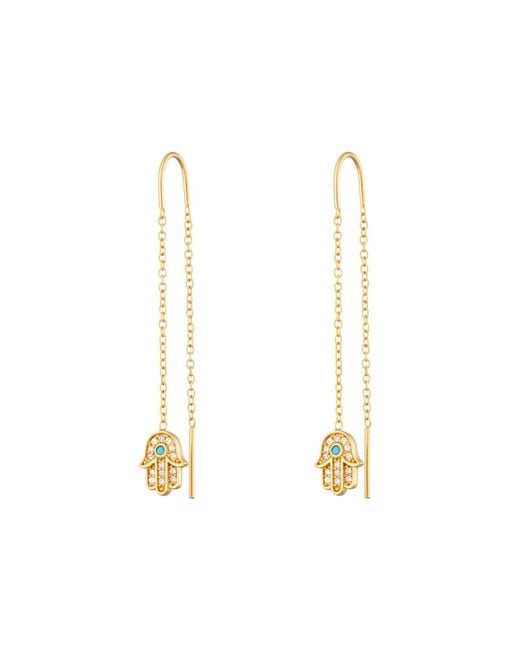 Scream Pretty Metallic Fatima Hand Threader Earrings