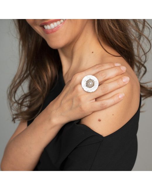 Silver Moon Metallic Pearl Sterling Ring – Moonprint