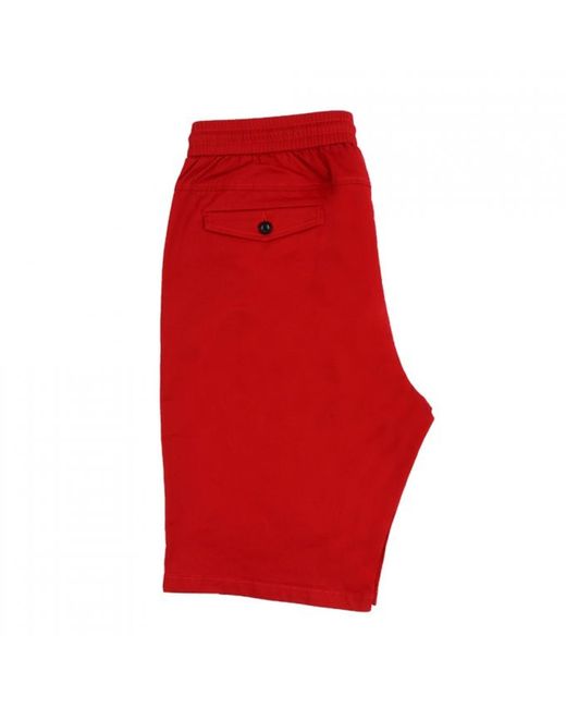 DAVID WEJ Red Plain Drawstring Shorts – for men