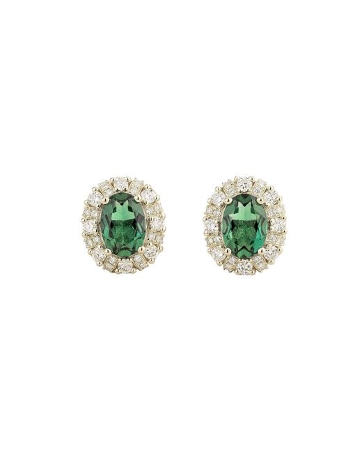 Juvetti Green Viva Earrings Emerald & Diamond