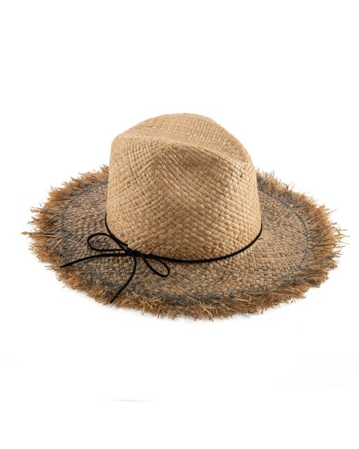 Justine Hats Natural Summer Straw Fedora Hat for men