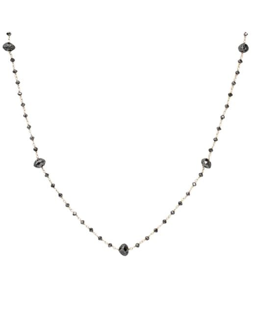 Rahul's Jewels Metallic 18" Genuine Diamond Rosary Necklace