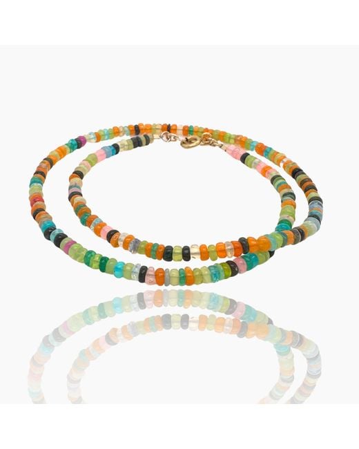 Lori Kaplan Design Metallic Multi-Colored Opal Necklace