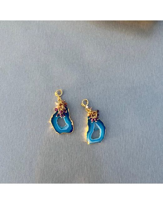 Sibylla Delphica Blue Agate Drop Earrings