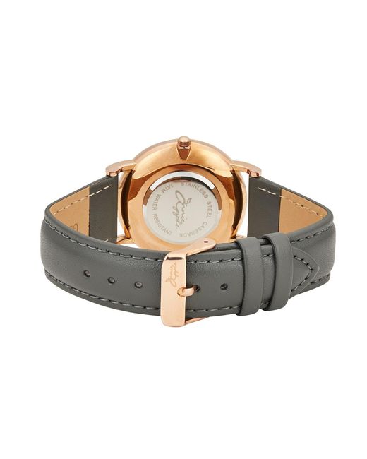Bermuda Watch Company Gray Annie Apple Alore Rose/ Leather Hairdresser Scissor Hands Watch