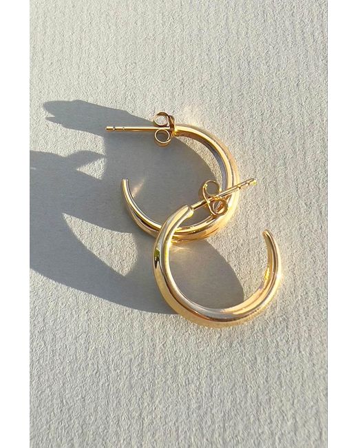 Astor & Orion Metallic Crescent Hoops Medium
