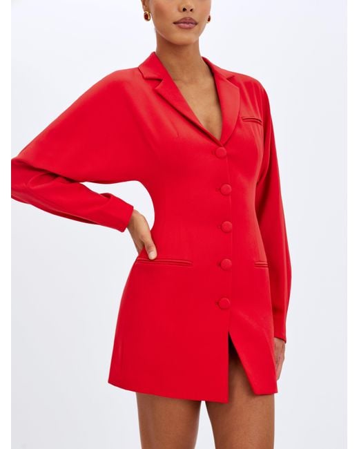 Miss Circle New York Red Blythe Cherry Batwing Blazer Mini Dress