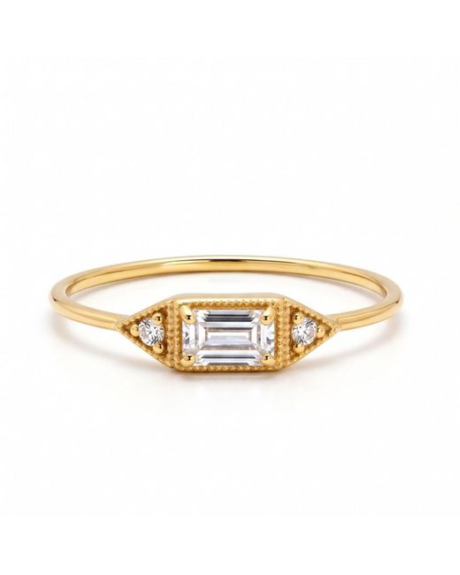 Belinda Jewelz Metallic Art Deco East West Ring