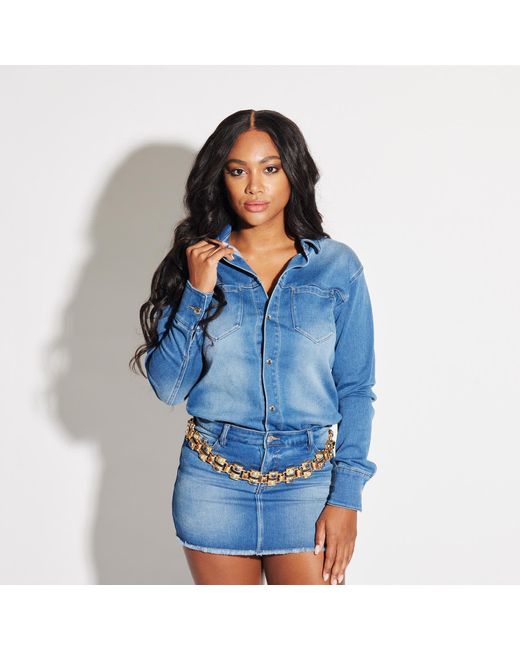 Circular Path Jordan Denim Dress in Blue | Lyst Circular Path Jordan Denim Dress in Blue | Lyst