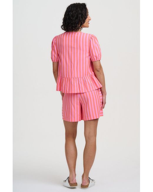 Sugarhill Pink Eliza Shorts, Tropical Crush Stripe