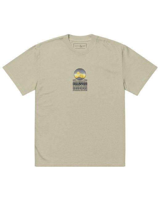 Anchor and Crew Natural Neutrals Faded Eucalyptus Desert Surf Explore Co. Oversized Cotton T-Shirt for men
