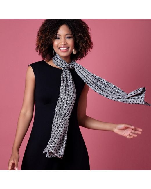 Alie Street London Black Phoebe Satin Scarf