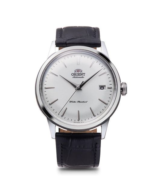 ORIENT WATCHES Metallic Orient Bambino Dial Stainless Steel Case Leather Strap for men